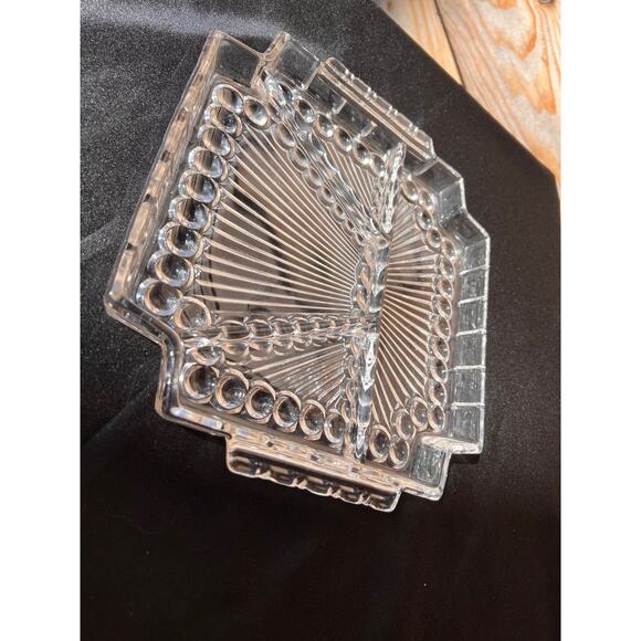 Art Deco Glass Divided Tray - Picture 2 of 9